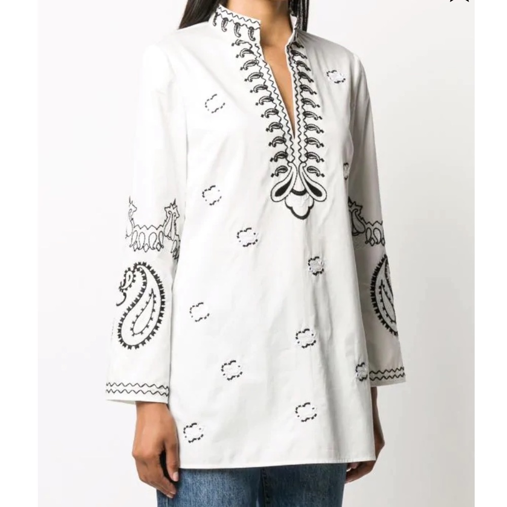 Tory Burch Paisley Embroidered Tunic